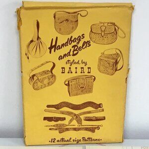 Vintage 1951 F. O. Baird Purse Pattern Set - 12 Purses + Belts